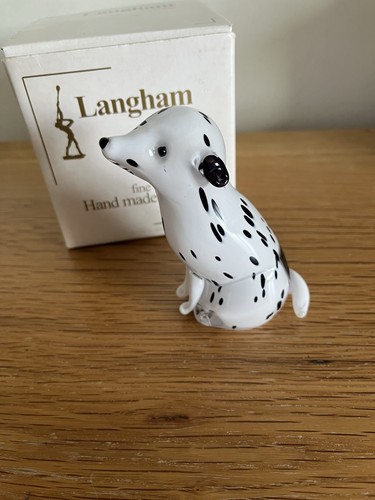 Langham glass signed dalmatian - langham,