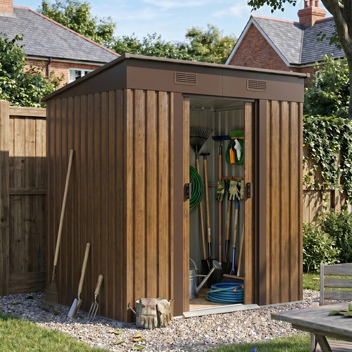 4ft metal garden storage - x,