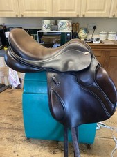 Jeffries Monoflap Liberty Jumping Saddle 16” Wide Fit Havana VGC