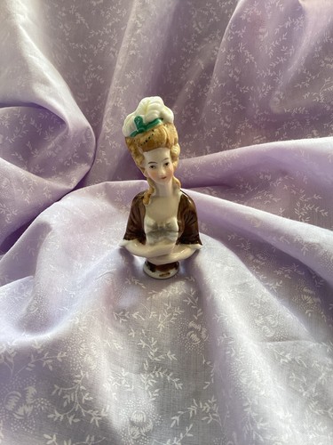 Vintage half doll pin cushion - doll,