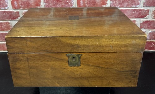 Antique walnut writing slope - antique,
