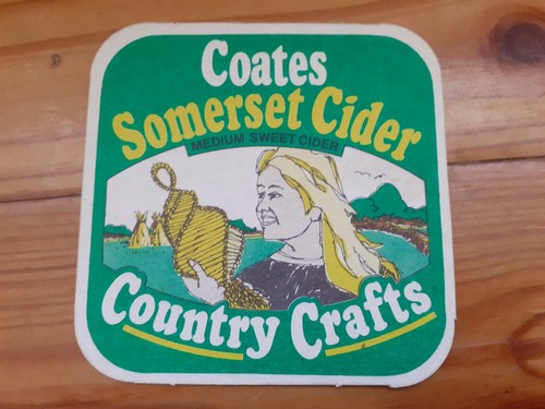 Coates cider beer mat cat - coates,