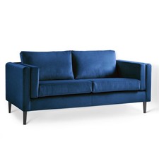 Blue 3 Seater Sofas - Sandringham model in Velvet REDUCED TO CLEAR!