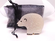 Vintage Marie-Christine Pavone Paris Polar Bear Pin Brooch