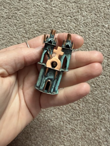 Copper model church made - model,