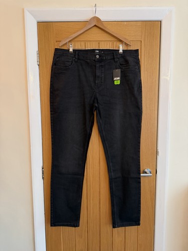 Jacamo gents solid black denim - gents,