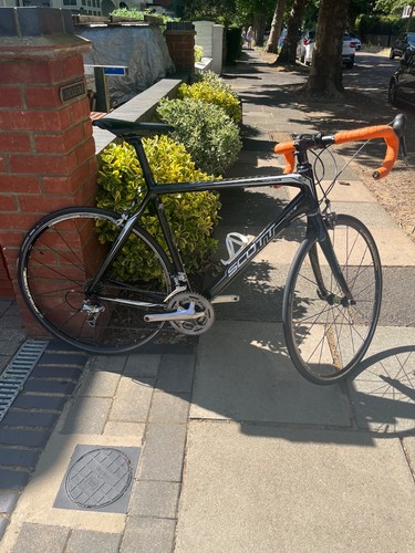 Black orange carbon fibre - orange,