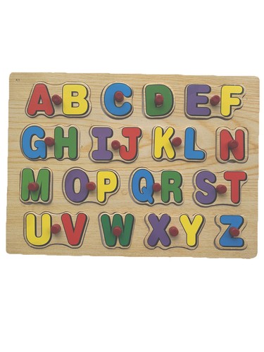 Wooden inset alphabet - wooden,