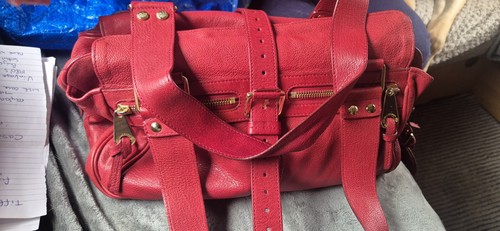 Mulberry red leather holdall - mulberry,