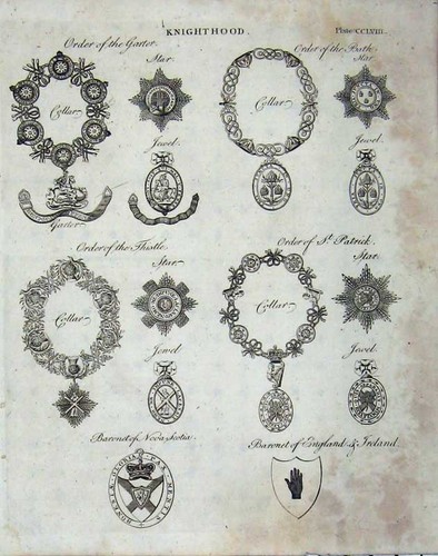 Original old antique print - old,