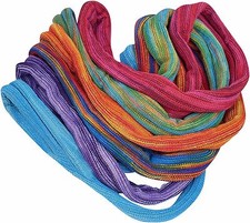 Fair Trade Cotton Knit Double Wrap Seamless Hippy Boho Stretch Hair Bands Ties