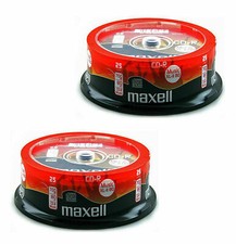 Maxell CD-R 80 Mins XL-II Digital Audio Recordable Blank Discs In Spindle X 50