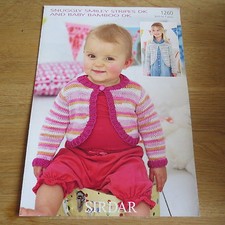 Sirdar Snuggly Smiley Stripes DK & Baby Bamboo DK - Pattern No. 1260 - Cardigans