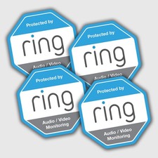4x CCTV Ring Doorbell Stickers