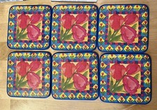 CLOVERLEAF SET 6 TRADITIONAL LAMINATED TULIP COASTERS BOXED