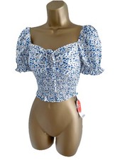 Cider White Blue Ditsy Floral