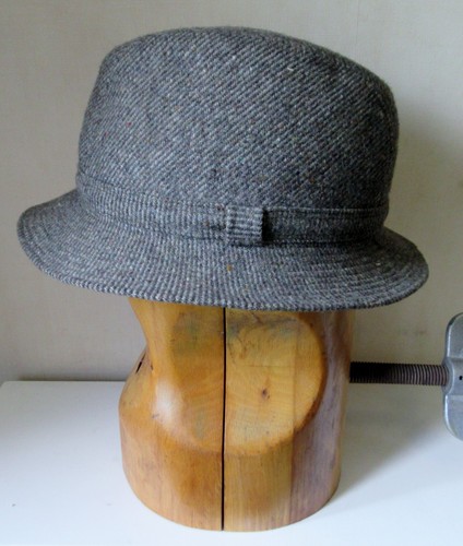 Vintage wool tweed trilby - m&s,
