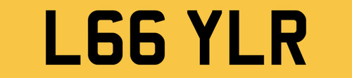 Layla number plate l66 - l66, ylr