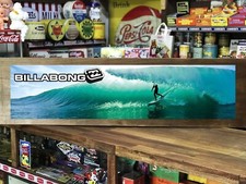 BILLABONG Surfing Sticker Sign 100 x 24cm Beach Surf Waves Surfboard  Wall Decor