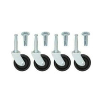 4x Swivel Castors Single Wheels Trolley Furniture Castors Nylon with Sockets