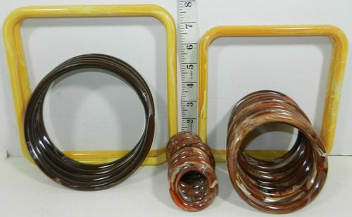 Square round plastic macrame - &,