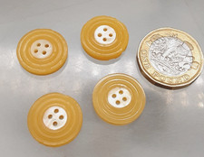 4 Vintage Yellow Bakelite