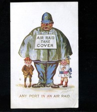 WW1 ARP Air Raid Policeman Comic Postcard