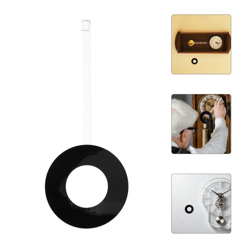 Black acrylic wall clock - black,