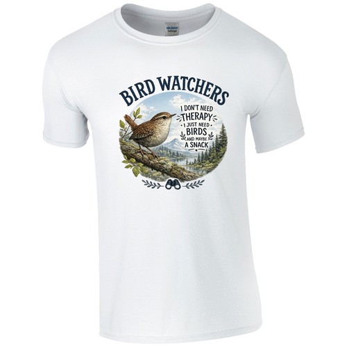 Bird watching wren - watching, printed
