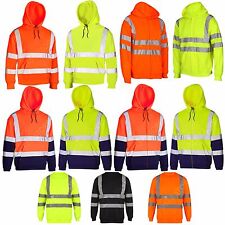 HI VIZ VIS HOODED SWEATSHIRT