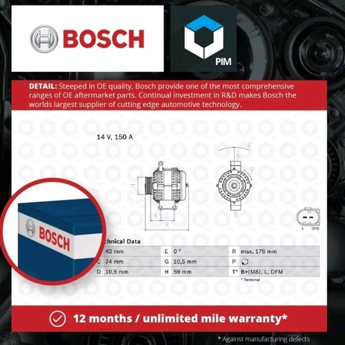Bosch 0986082400 alternator - bosch,