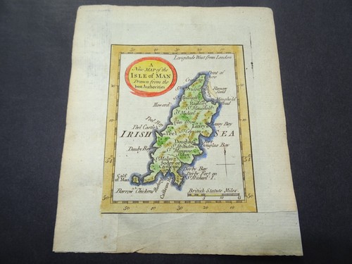 Antique map the isle - map, of