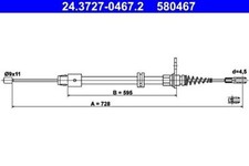 Parking Brake Cable ATE Fits