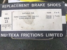 FORD ANGLIA SUPER / CORTINA 1200 Mk1   Front brake pad set. NOS.