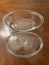 Large Clear Glass Oval Flower