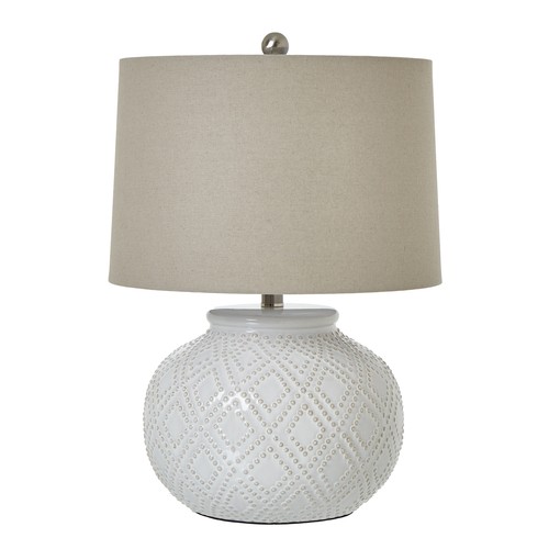 Lge 56cm off white ceramic - off,