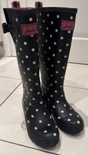 Joules Navy Blue Spots Tall