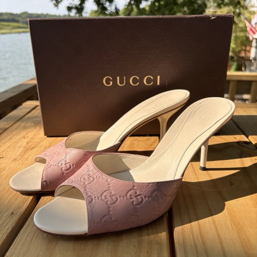 Gucci monogram peep - gg, peep-toe
