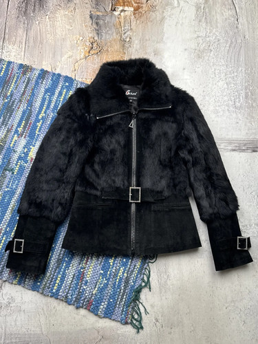 Vintage women real fur suede - women's,