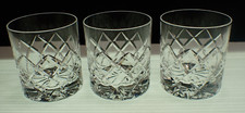 3x Vintage Cut Crystal Single