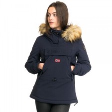 Napapijri Geographic Skidoo Overhead Jacket Dark Navy Blue Size Small S