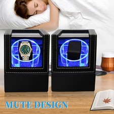 Automatic Rotation Single Watch Winder Box Leather Storage Display Case Gift New