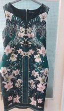 Beautiful  green flowers  STAR dress  in size 16 by Julian macdonald