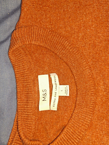 Extra fine lambswool burnt - m&s,