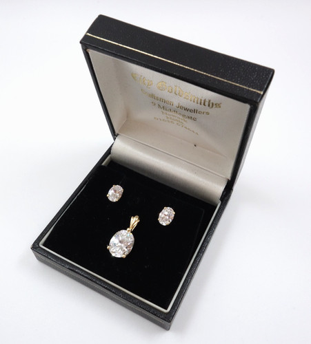 Diamonique 14k gold clear - diamonique,