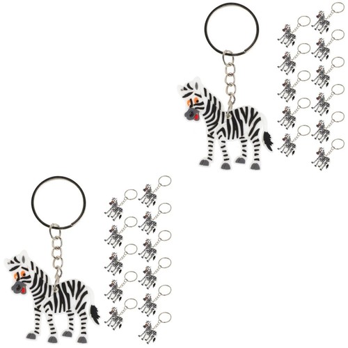 Multicolor zebra keychain - multicolor,