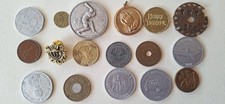 Assorted tokens, medals
