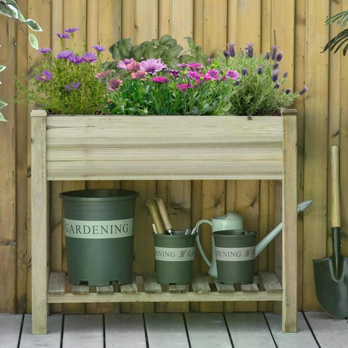 Garden wooden planters - garden,