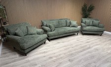 Laura Ashley LYNDEN Style Fabric 3 Seater Sofa + 2 x Armchairs Set - RRP £3695