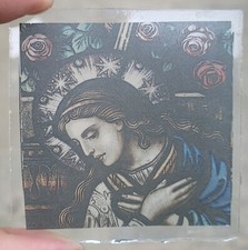 Stained Glass lady kiln fired